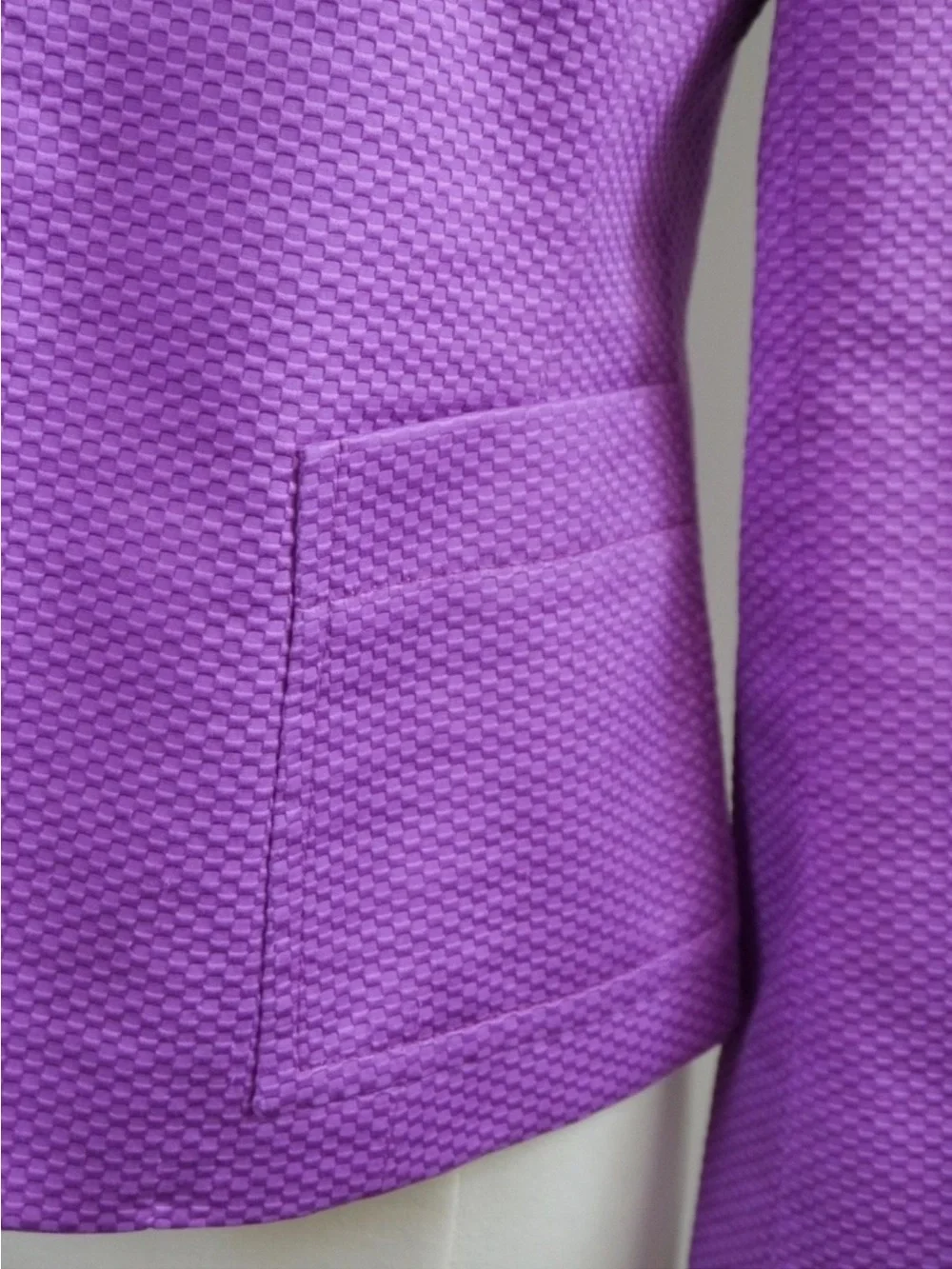 AKRIS PUNTO Textured Cotton Blazer Jacket 10